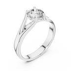 Round Cut Lab Diamond Split Shank Solitaire Ring