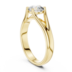 Round Cut Lab Diamond Split Shank Solitaire Ring