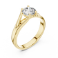 Round Cut Lab Diamond Split Shank Solitaire Ring