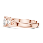 Round Cut Lab Diamond Split Shank Solitaire Ring