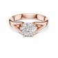 Round Cut Lab Diamond Split Shank Solitaire Ring