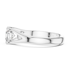 Round Cut Lab Diamond Split Shank Solitaire Ring