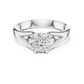 Round Cut Lab Diamond Split Shank Solitaire Ring