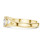 Round Cut Lab Diamond Split Shank Solitaire Ring