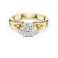 Round Cut Lab Diamond Split Shank Solitaire Ring