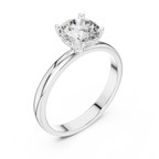 1 Carat Round Cut Solitaire Diamond Engagement Ring