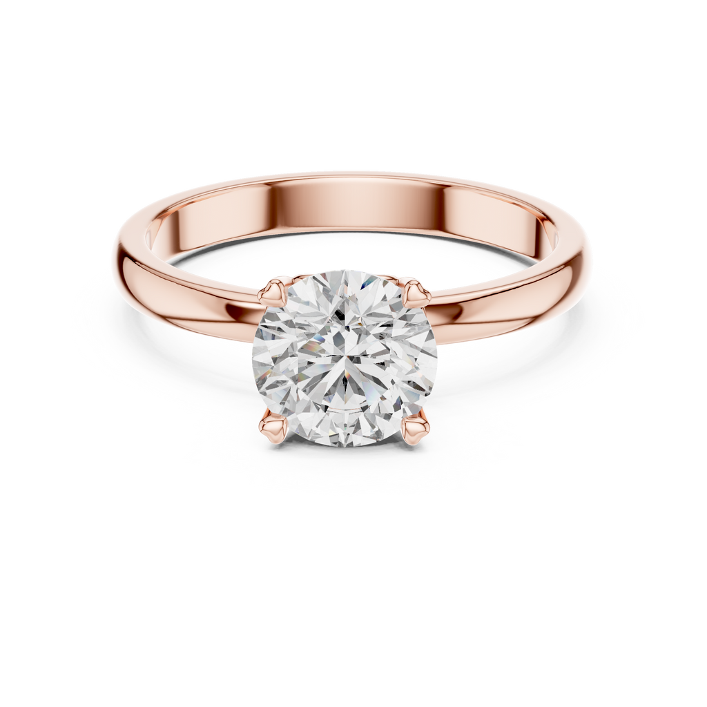 1 Carat Round Cut Solitaire Diamond Engagement Ring