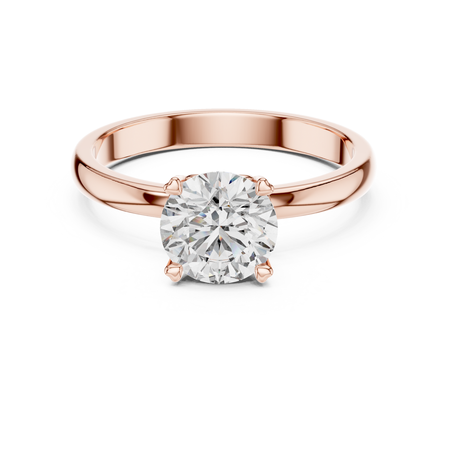 1 Carat Round Cut Solitaire Diamond Engagement Ring