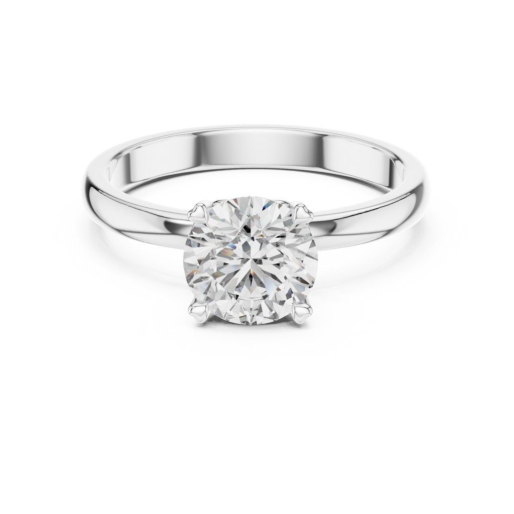 1 Carat Round Cut Solitaire Diamond Engagement Ring