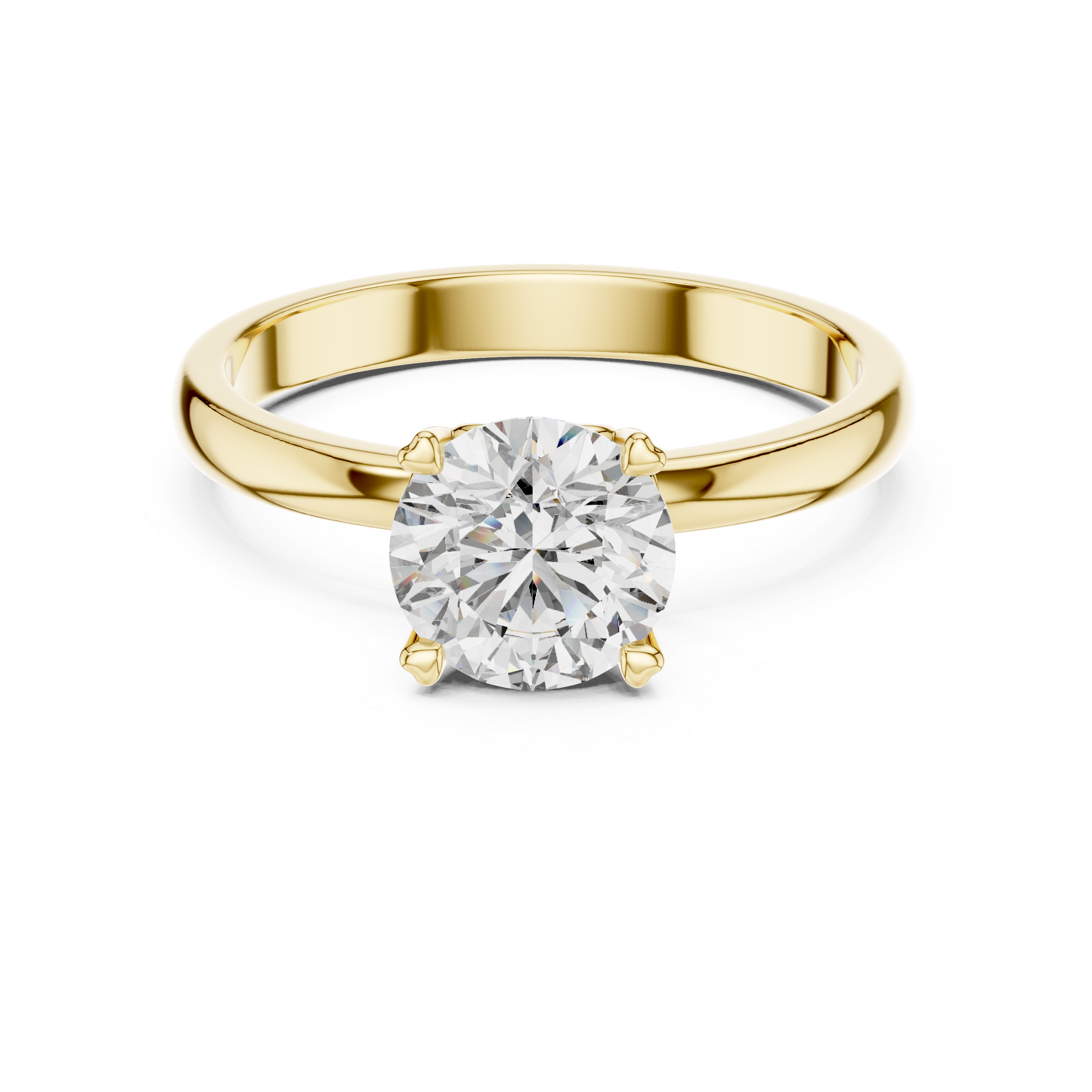 1 Carat Round Cut Solitaire Diamond Engagement Ring