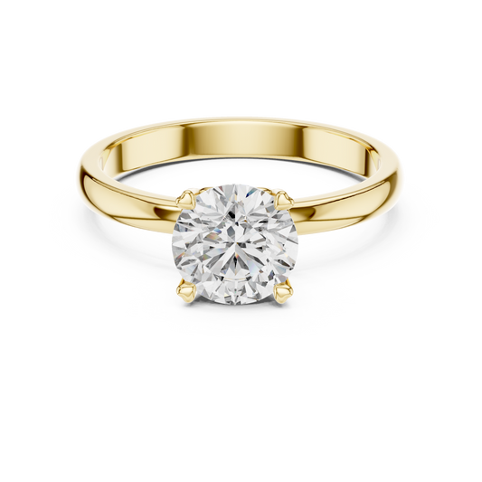 1 Carat Round Cut Solitaire Diamond Engagement Ring