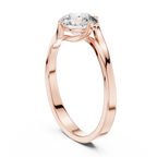 Round Cut Lab Diamond Bypass Engagement Ring