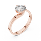 Round Cut Lab Diamond Bypass Engagement Ring
