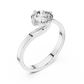 Round Cut Lab Diamond Bypass Engagement Ring