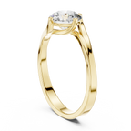 Round Cut Lab Diamond Bypass Engagement Ring