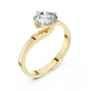 Round Cut Lab Diamond Bypass Engagement Ring