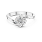 Round Cut Lab Diamond Bypass Engagement Ring