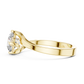 Round Cut Lab Diamond Bypass Engagement Ring