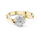Round Cut Lab Diamond Bypass Engagement Ring