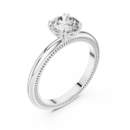 Round Lab Grown Diamond Solitaire Engagement Ring