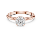 Round Lab Grown Diamond Solitaire Engagement Ring