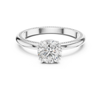 Round Lab Grown Diamond Solitaire Engagement Ring