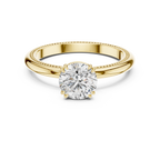 Round Lab Grown Diamond Solitaire Engagement Ring