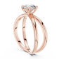 1 Carat Round Diamond Split Shank Engagement Ring