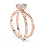 1 Carat Round Diamond Split Shank Engagement Ring