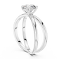1 Carat Round Diamond Split Shank Engagement Ring