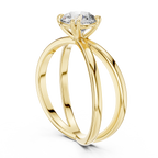 1 Carat Round Diamond Split Shank Engagement Ring