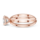 1 Carat Round Diamond Split Shank Engagement Ring