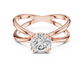 1 Carat Round Diamond Split Shank Engagement Ring