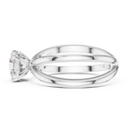 1 Carat Round Diamond Split Shank Engagement Ring