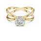 1 Carat Round Diamond Split Shank Engagement Ring