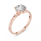 14K Yellow Gold Round Lab Diamond Solitaire Ring