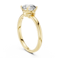 14K Yellow Gold Round Lab Diamond Solitaire Ring