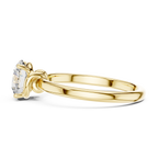 14K Yellow Gold Round Lab Diamond Solitaire Ring