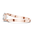 Round Lab Diamond Bypass Solitaire Engagement Ring