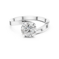 Round Lab Diamond Bypass Solitaire Engagement Ring