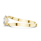 Round Lab Diamond Bypass Solitaire Engagement Ring