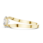 Round Lab Diamond Bypass Solitaire Engagement Ring