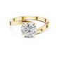 Round Lab Diamond Bypass Solitaire Engagement Ring