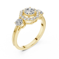 Octagon Lab Diamond Three Stone Engagement Ring