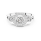 Octagon Lab Diamond Three Stone Engagement Ring