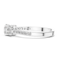 Round Cut Lab Diamond Three Stone Engagement Ring