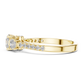 Round Cut Lab Diamond Three Stone Engagement Ring