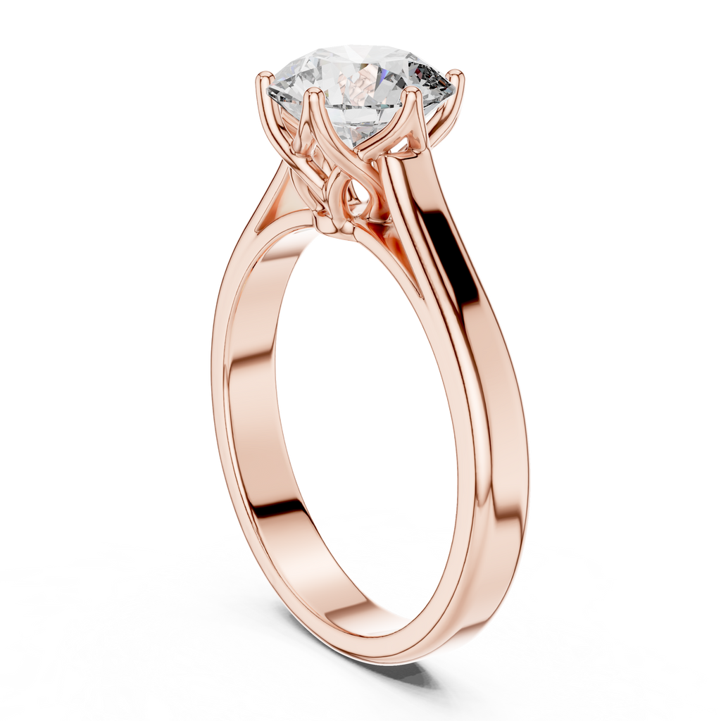 Round Cut 1 Carat Solitaire Diamond Engagement Ring