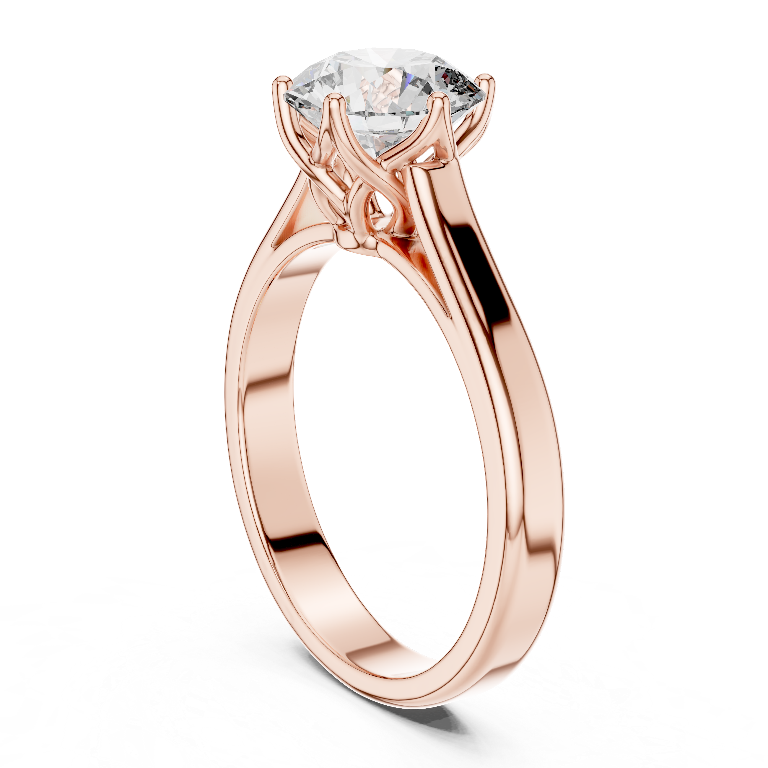 Round Cut 1 Carat Solitaire Diamond Engagement Ring