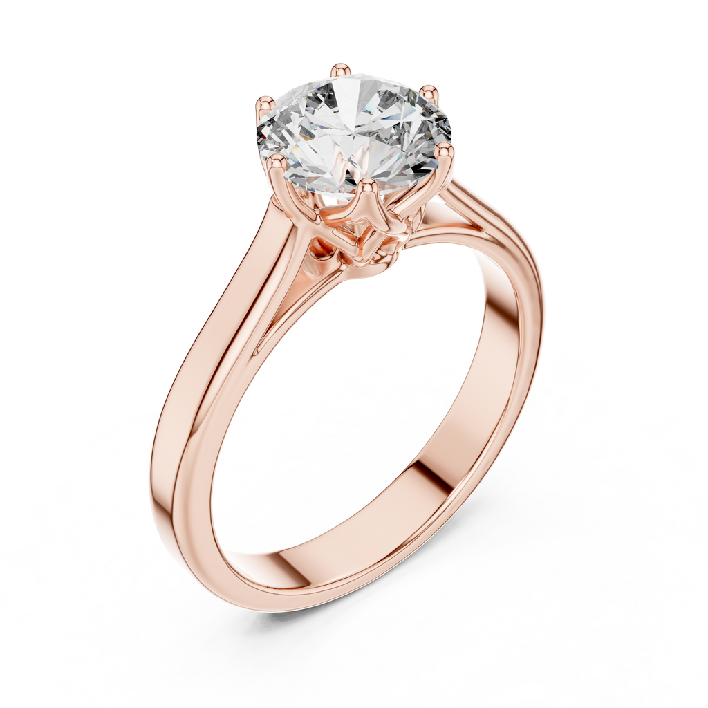 Round Cut 1 Carat Solitaire Diamond Engagement Ring